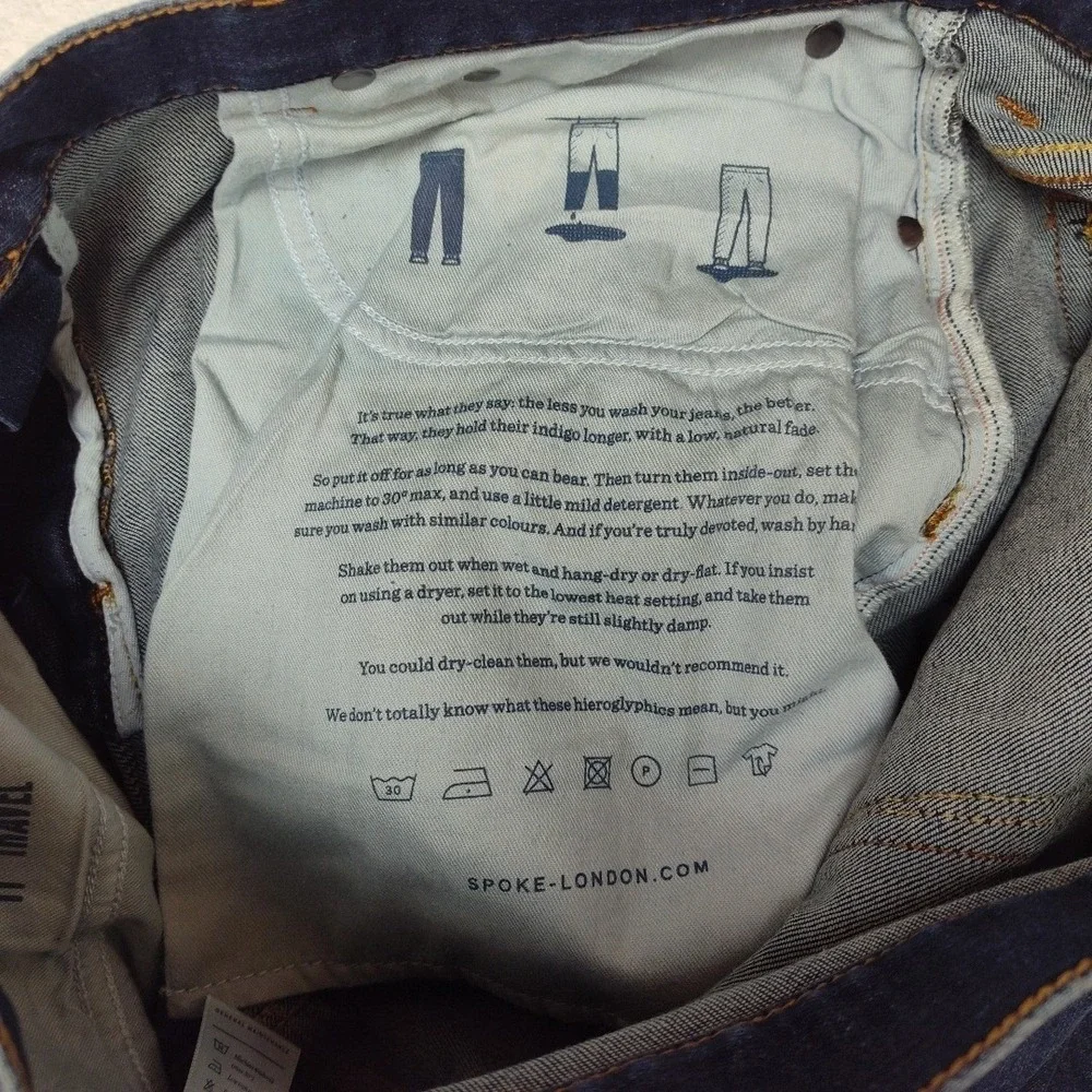 Spoke Jeans‎ Mens 32x30 Blue Build C Straight Medium Wash Denim Spoke Travel